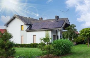 solar panels on residential home installed by Berry Roofing & Solar